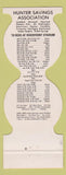 Matchbook Cover - Cincinnati Reds Baseball Hunter Savings 1978