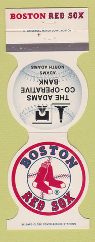 Matchbook Cover - Boston Red Sox Baseball 1987 Bank Adams MA