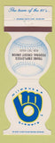 Matchbook Cover - Milwaukee Brewers Baseball Trane Credit Union 1985
