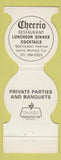 Matchbook Cover - Lynn Cheerio Santa Monica CA