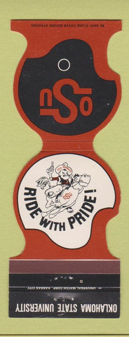 Matchbook Cover - Oklahoma State University Cowboys 1985 Kwik Kopy Tulsa OK