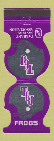 Matchbook Cover - TCU Horned Frogs Football 1976 Tarrant Savings WEAR