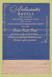 Matchbook Cover - Ambassador East Hotel Chicago IL WEAR 40 Strike