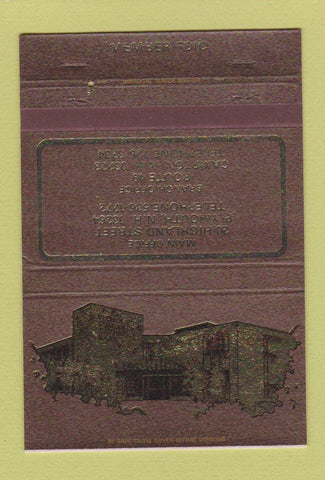 Matchbook Cover - Plymouth Guaranty Savings Bank Campton NH 40 Strike