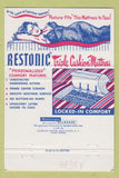 Matchbook Cover - Restonic Mattress Ralph Fisher Pittsburgh PA girlie 40 Strike