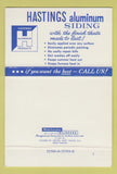 Matchbook Cover - Hastings Aluminum Siding 40 Strike