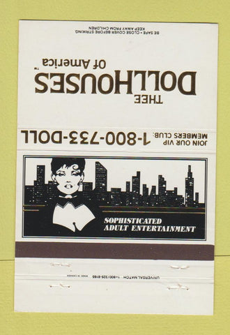 Matchbook Cover - Dollhouse Strip Club girlie 40 Strike