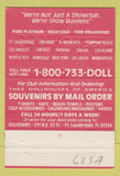 Matchbook Cover - Dollhouse Strip Club girlie 40 Strike