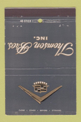 Matchbook Cover - Thomson Bros Cadillac Cincinnati OH 40 Stick