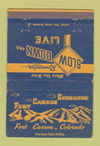 Matchbook Cover - Fort Carson Exchange Colorado Military WEAR 40 Strike