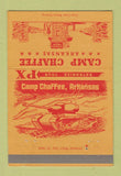 Matchbook Cover - Camp Chaffee AR Military WRITING ON BACK 40 Strike