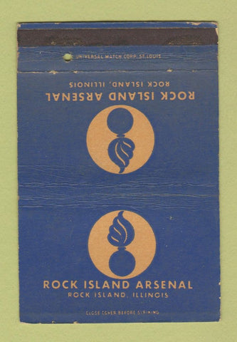 Matchbook Cover - Rock Island Arsenal IL military WEAR 40 Strike