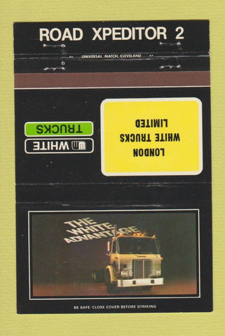 Matchbook Cover - White Trucks London Road Xpeditor 2 40 Strike