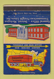 Matchbook Cover - Transamerican Trucking Detroit MI WORN 40 Strike