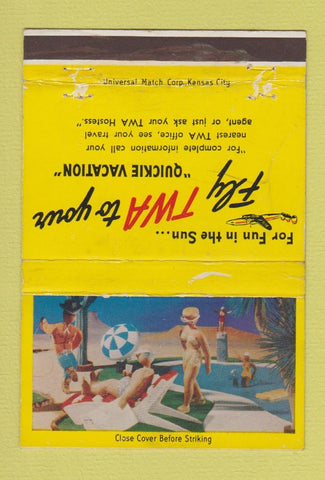 Matchbook Cover - TWA Airlines WEAR 40 Strike