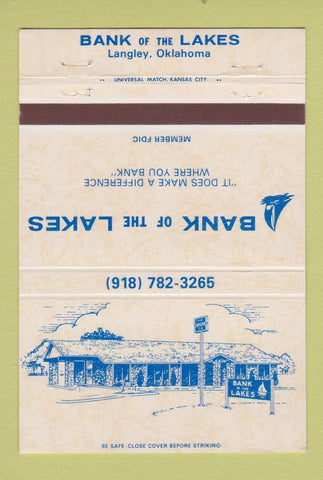 Matchbook Cover - Bank of the Lakes Langley OK 40 Strike