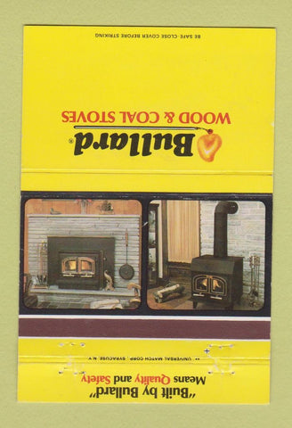 Matchbook Cover - Bullard Wood Coal Stoves 40 Strike