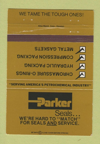 Matchbook Cover - Parker Seals gaskets 40 Strike