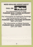 Matchbook Cover - Parker Seals gaskets 40 Strike