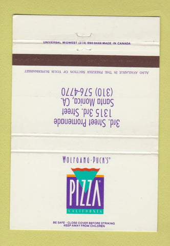Matchbook Cover - Wolfgang Puck's Pizza Santa Monica CA 40 Strike