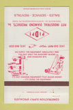 Matchbook Cover - Pitt Industrial Diamond Products North Huntingdon PA 40 Strike
