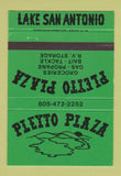 Matchbook Cover - Pleyto Piaza Grocery oil gas Lake San Antonio CA 40 Strike