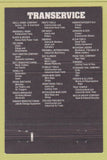 Matchbook Cover - Transervice Tools Supply Nitro WV 40 Strike