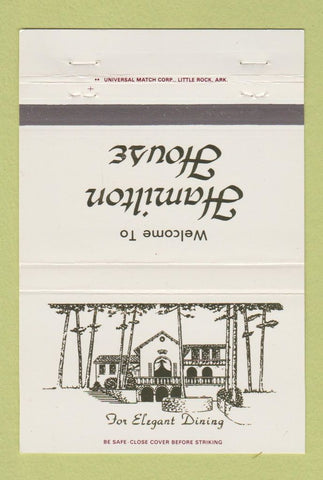 Matchbook Cover - Hamilton House Hot Springs AR 40 Strike