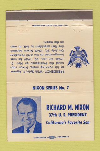 Matchbook Cover - Richard Nixon RMS #7 WEAR 40 Strike