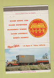 Matchbook Cover - Kings County Trucking Fresno San Francisco CA WEAR 40 Strike