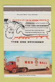 Matchbook Cover - Red Ball Trucking 40 Strike