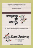 Matchbook Cover - Don Pedros Mexican Restaurant Dallas TX 40 Strike