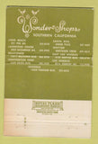 Matchbook Cover Wonder Shops Clothes CA Long Beach Santa Ana Whittier 40 Strike