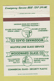 Matchbook Cover - Woodward Glass Company Redford Detroit MI 40 Strike