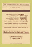 Matchbook Cover - Radios Knobs Speakers and Things Stereo Pontiac MI 40 Strike