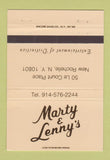 Matchbook Cover - Marty & Lenny's Restaurant New Rochelle NY 40 Strike