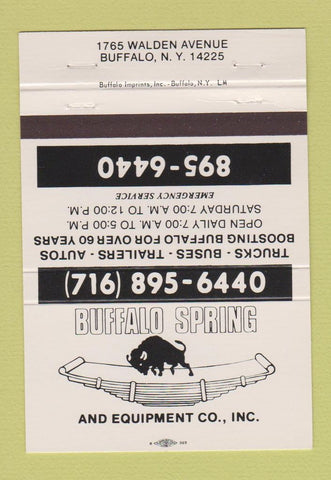 Matchbook Cover - Buffalo Spring and Equipment Buffalo NY 40 Strike