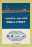 Matchbook Cover - Brussels Hotel Washington DC 40 Strike