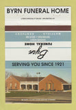 Matchbook Cover - Byrn Funeral Home Mayfield KY #1 40 Strike
