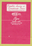 Matchbook Cover - Byrn Funeral Home Mayfield KY #2 40 Strike