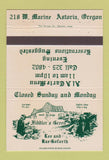 Matchbook Cover - Fiddler's Green Astoria OR 40 Strike