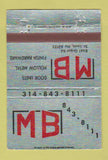 Matchbook Cover - MB Doors Hardware St Louis MO WEAR 40 Strike