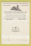 Matchbook Cover - Southern Trackworks trains railroad Chattanooga TN 40 Strike