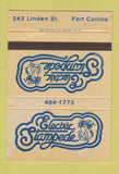 Matchbook Cover - Electric Stampede Fort Collins Colorado WEAR 40 Strike