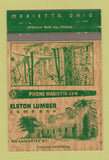 Matchbook Cover - Elston Lumber Company Marietta OH 40 Strike