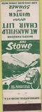 Matchbook Cover - Mt Mansfield Chair Lift Stowe VT girlie