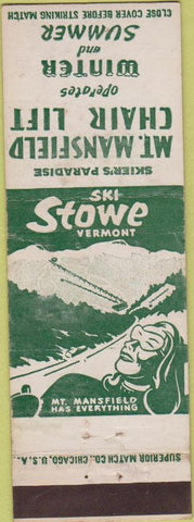 Matchbook Cover - Mt Mansfield Chair Lift Stowe VT girlie