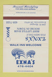 Matchbook Cover - Exna's Hair Salon Evansville IN 40 Strike