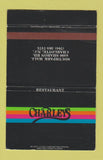 Matchbook Cover - Charley's Restaurant Charlotte NC 40 Strike