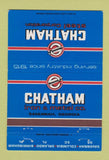 Matchbook Cover - Chatham Steel Savannah GA Orlando Columbia SC 40 Strike
